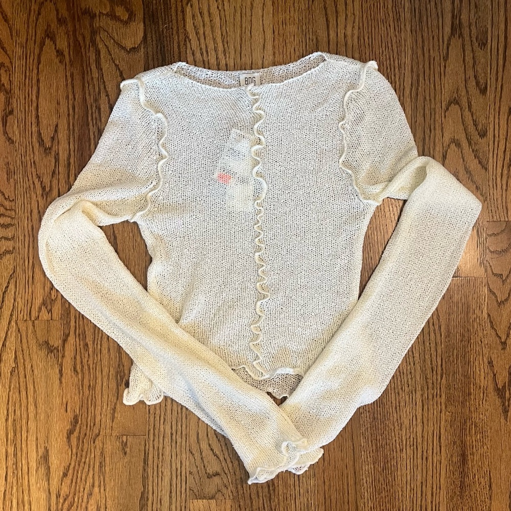 NWT: BDG cream knit top
